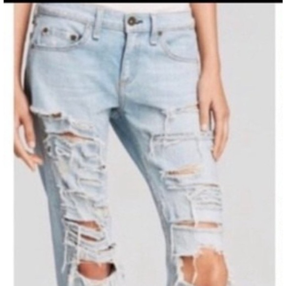 Rag & Bone The Dre Thrasher Boyfriend Light Wash Jeans Size 28 - Picture 3 of 9